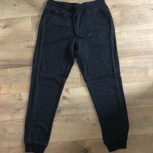 sparkly black sweatpants